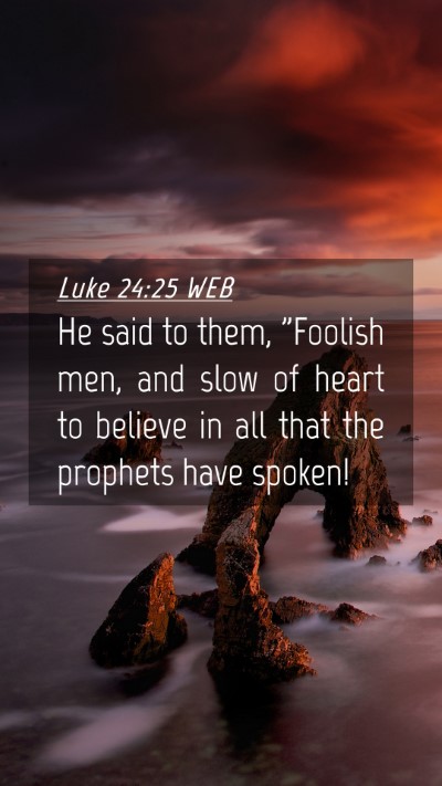 Picture 04 - Luke 24:25 WEB Mobile Phone Wallpaper - He said to them, 