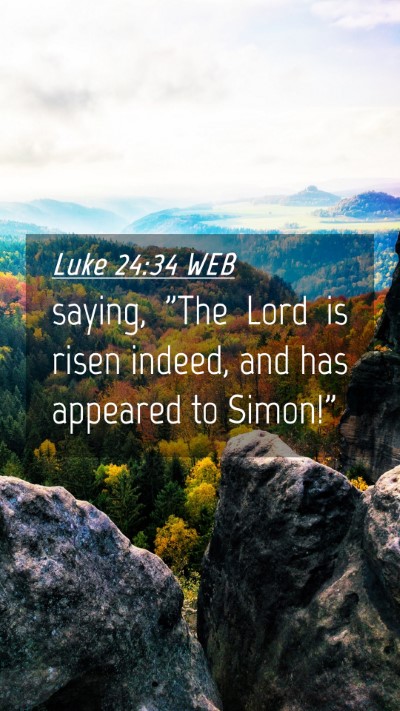 Picture 04 - Luke 24:34 WEB Mobile Phone Wallpaper - saying, 