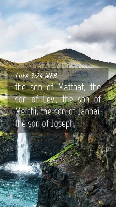 Picture 04 - Luke 3:24 WEB Mobile Phone Wallpaper - the son of Matthat, the son of Levi, the son of - Mobile Bible Verse Wallpaper