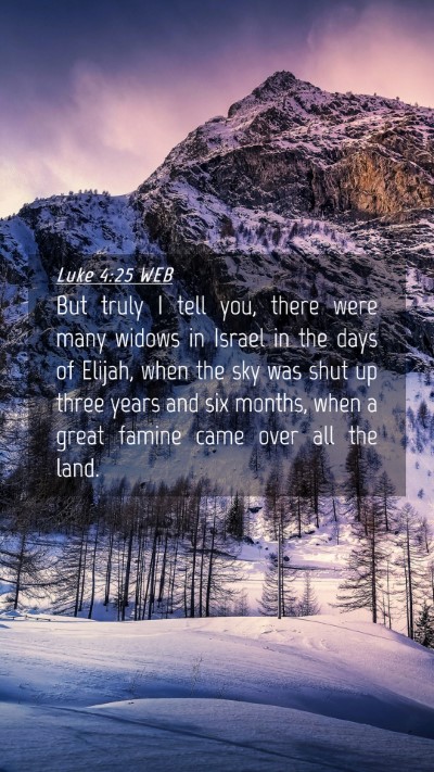 Picture 04 - Luke 4:25 WEB Mobile Phone Wallpaper - But truly I tell you, there were many widows in - Mobile Bible Verse Wallpaper