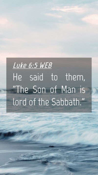 Picture 04 - Luke 6:5 WEB Mobile Phone Wallpaper - He said to them, 
