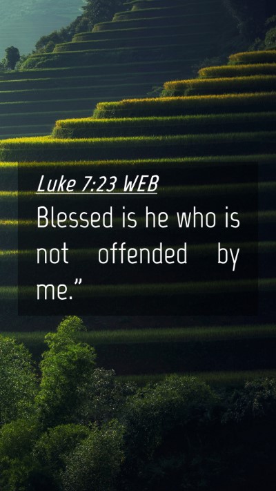 Picture 04 - Luke 7:23 WEB Mobile Phone Wallpaper - Blessed is he who is not offended by - Mobile Bible Verse Wallpaper