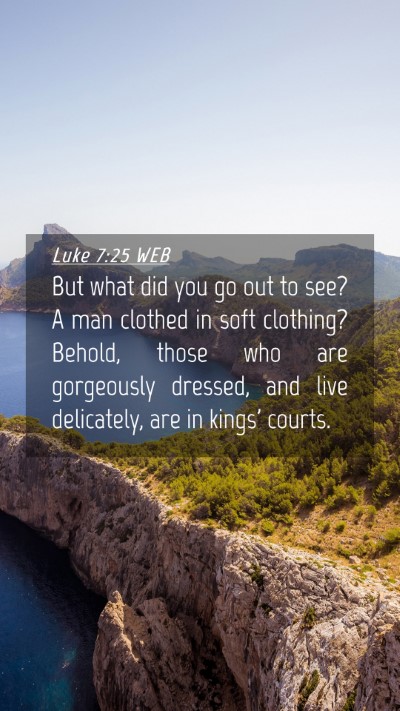 Picture 04 - Luke 7:25 WEB Mobile Phone Wallpaper - But what did you go out to see? A man clothed in - Mobile Bible Verse Wallpaper