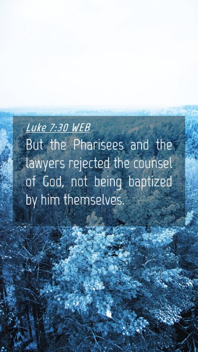 Picture 04 - Luke 7:30 WEB Mobile Phone Wallpaper - But the Pharisees and the lawyers rejected the - Mobile Bible Verse Wallpaper