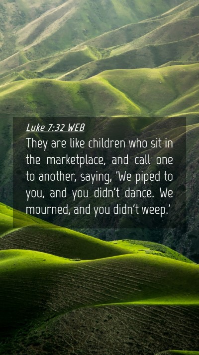 Picture 04 - Luke 7:32 WEB Mobile Phone Wallpaper - They are like children who sit in the - Mobile Bible Verse Wallpaper
