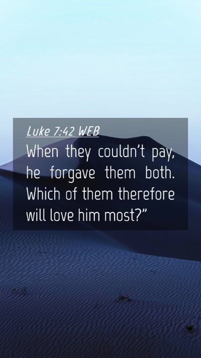 Picture 04 - Luke 7:42 WEB Mobile Phone Wallpaper - When they couldn't pay, he forgave them both. - Mobile Bible Verse Wallpaper