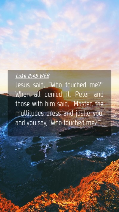 Picture 04 - Luke 8:45 WEB Mobile Phone Wallpaper - Jesus said, 