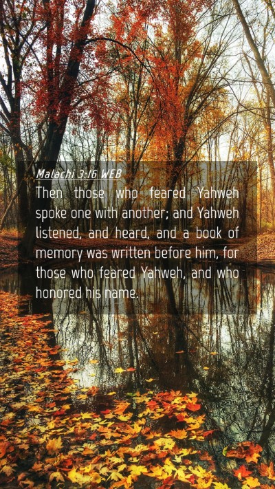Picture 04 - Malachi 3:16 WEB Mobile Phone Wallpaper - Then those who feared Yahweh spoke one with - Mobile Bible Verse Wallpaper