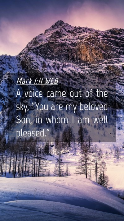 Picture 04 - Mark 1:11 WEB Mobile Phone Wallpaper - A voice came out of the sky, 