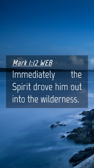 Picture 04 - Mark 1:12 WEB Mobile Phone Wallpaper - Immediately the Spirit drove him out into the - Mobile Bible Verse Wallpaper
