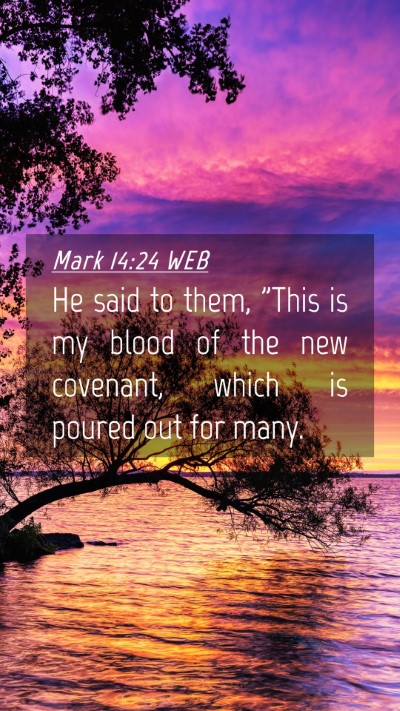 Picture 04 - Mark 14:24 WEB Mobile Phone Wallpaper - He said to them, 