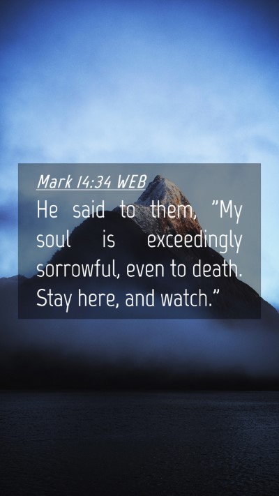 Picture 04 - Mark 14:34 WEB Mobile Phone Wallpaper - He said to them, 