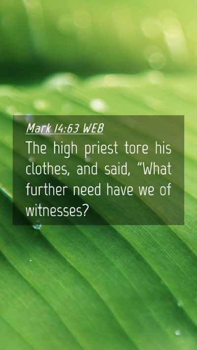 Picture 04 - Mark 14:63 WEB Mobile Phone Wallpaper - The high priest tore his clothes, and said, 