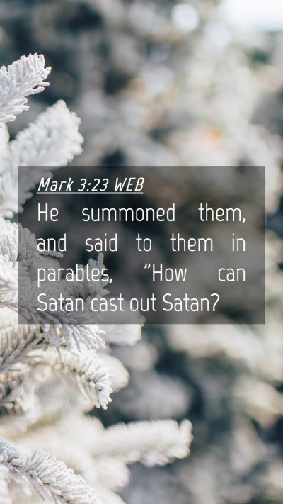 Picture 04 - Mark 3:23 WEB Mobile Phone Wallpaper - He summoned them, and said to them in parables, - Mobile Bible Verse Wallpaper