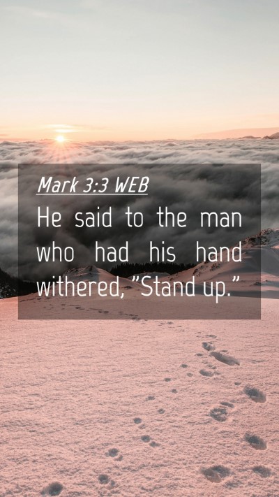 Picture 04 - Mark 3:3 WEB Mobile Phone Wallpaper - He said to the man who had his hand withered, - Mobile Bible Verse Wallpaper
