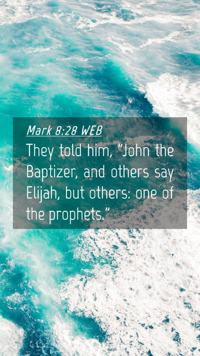 Picture 04 - Mark 8:28 WEB Mobile Phone Wallpaper - They told him, 