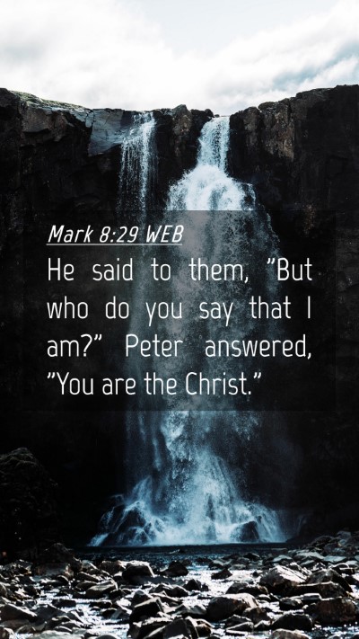 Picture 04 - Mark 8:29 WEB Mobile Phone Wallpaper - He said to them, 