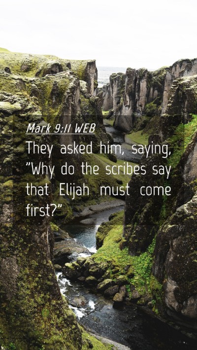 Picture 04 - Mark 9:11 WEB Mobile Phone Wallpaper - They asked him, saying, 