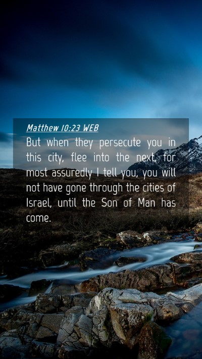 Picture 04 - Matthew 10:23 WEB Mobile Phone Wallpaper - But when they persecute you in this city, flee - Mobile Bible Verse Wallpaper