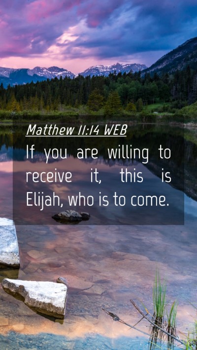 Picture 04 - Matthew 11:14 WEB Mobile Phone Wallpaper - If you are willing to receive it, this is Elijah, - Mobile Bible Verse Wallpaper