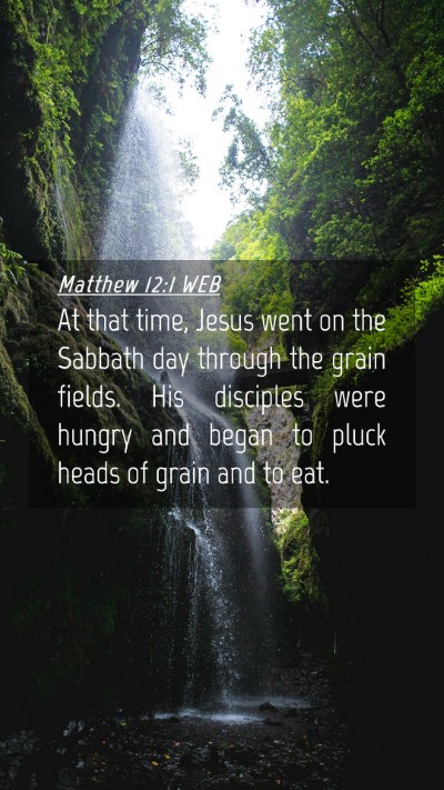 Picture 04 - Matthew 12:1 WEB Mobile Phone Wallpaper - At that time, Jesus went on the Sabbath day - Mobile Bible Verse Wallpaper