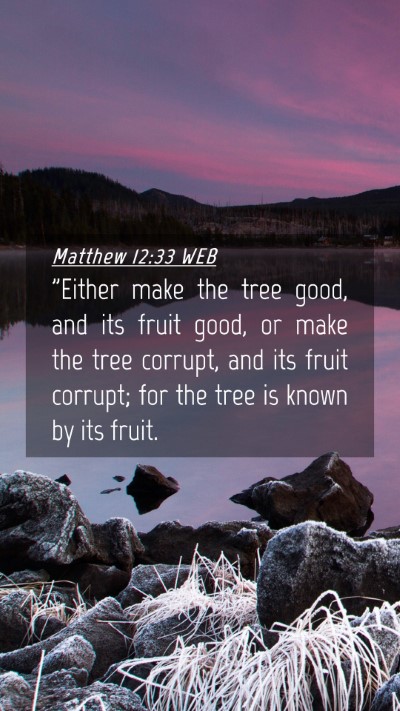 Picture 04 - Matthew 12:33 WEB Mobile Phone Wallpaper - 