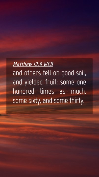 Picture 04 - Matthew 13:8 WEB Mobile Phone Wallpaper - and others fell on good soil, and yielded fruit: - Mobile Bible Verse Wallpaper