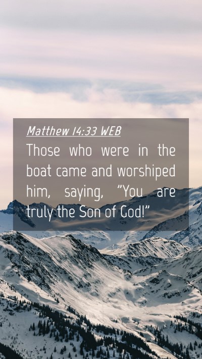 Picture 04 - Matthew 14:33 WEB Mobile Phone Wallpaper - Those who were in the boat came and worshiped - Mobile Bible Verse Wallpaper