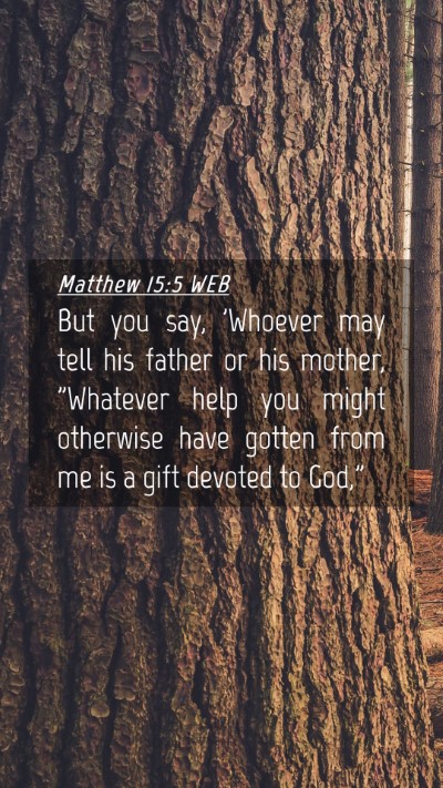 Picture 04 - Matthew 15:5 WEB Mobile Phone Wallpaper - But you say, 'Whoever may tell his father or his - Mobile Bible Verse Wallpaper