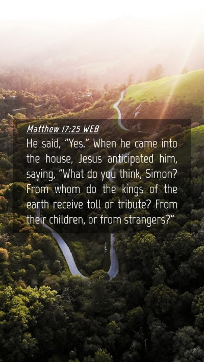 Picture 04 - Matthew 17:25 WEB Mobile Phone Wallpaper - He said, 