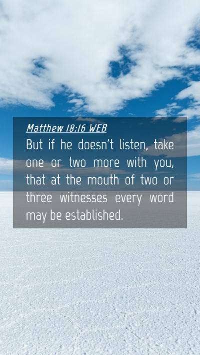Picture 04 - Matthew 18:16 WEB Mobile Phone Wallpaper - But if he doesn't listen, take one or two more - Mobile Bible Verse Wallpaper