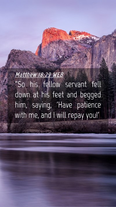 Picture 04 - Matthew 18:29 WEB Mobile Phone Wallpaper - 