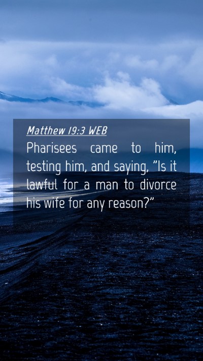 Picture 04 - Matthew 19:3 WEB Mobile Phone Wallpaper - Pharisees came to him, testing him, and saying, - Mobile Bible Verse Wallpaper