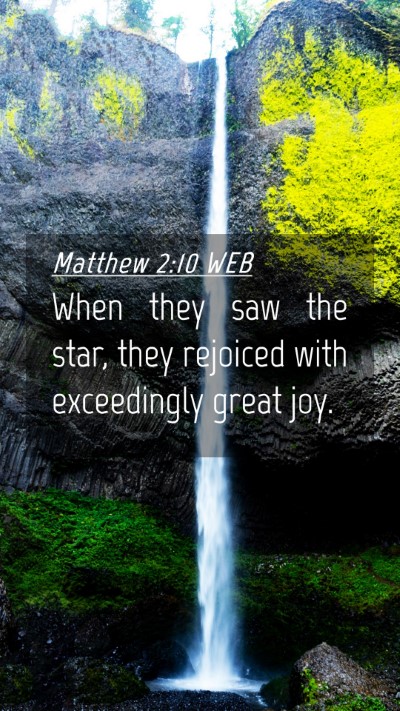Picture 04 - Matthew 2:10 WEB Mobile Phone Wallpaper - When they saw the star, they rejoiced with - Mobile Bible Verse Wallpaper
