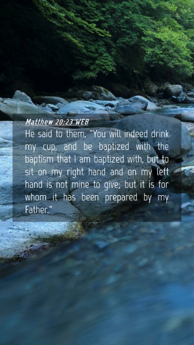 Picture 04 - Matthew 20:23 WEB Mobile Phone Wallpaper - He said to them, 