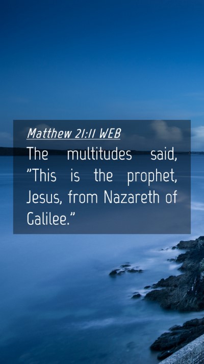 Picture 04 - Matthew 21:11 WEB Mobile Phone Wallpaper - The multitudes said, 