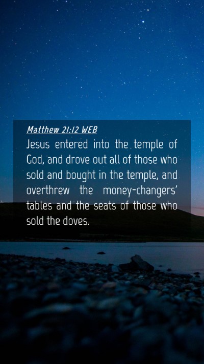 Picture 04 - Matthew 21:12 WEB Mobile Phone Wallpaper - Jesus entered into the temple of God, and drove - Mobile Bible Verse Wallpaper