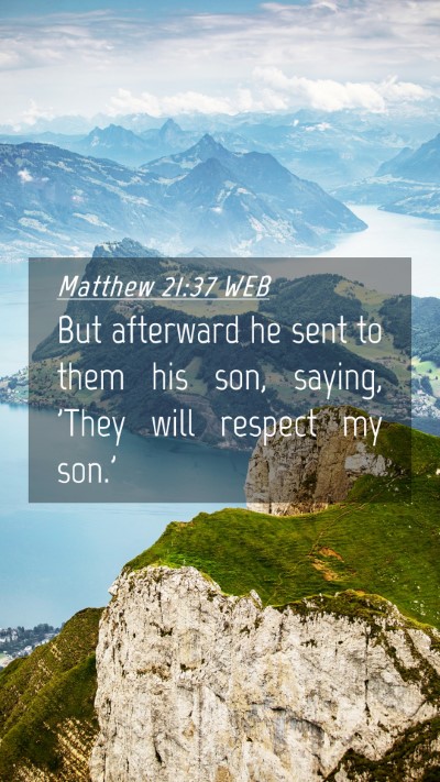 Picture 04 - Matthew 21:37 WEB Mobile Phone Wallpaper - But afterward he sent to them his son, saying, - Mobile Bible Verse Wallpaper