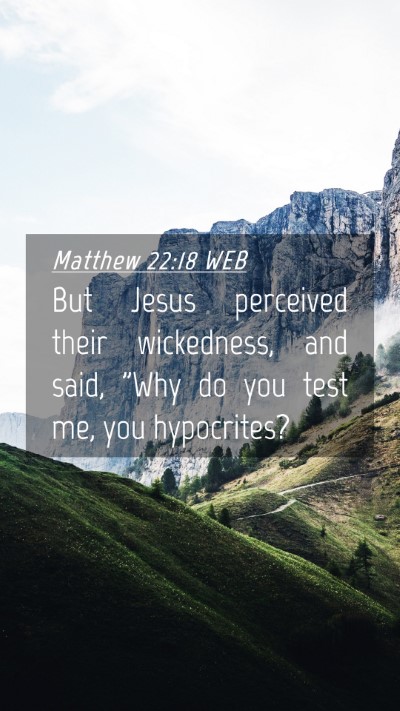 Picture 04 - Matthew 22:18 WEB Mobile Phone Wallpaper - But Jesus perceived their wickedness, and said, - Mobile Bible Verse Wallpaper