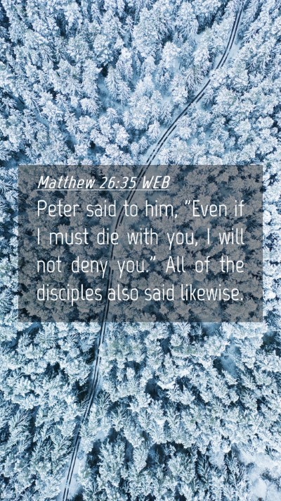 Picture 04 - Matthew 26:35 WEB Mobile Phone Wallpaper - Peter said to him, 