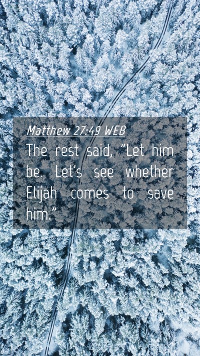 Picture 04 - Matthew 27:49 WEB Mobile Phone Wallpaper - The rest said, 