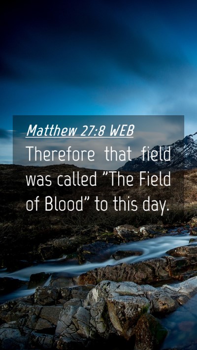 Picture 04 - Matthew 27:8 WEB Mobile Phone Wallpaper - Therefore that field was called 
