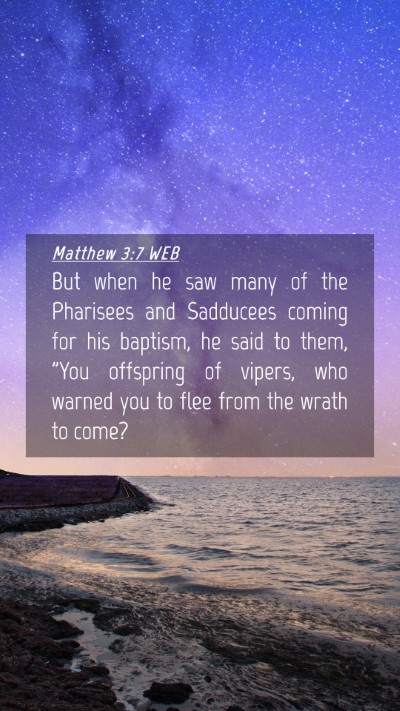 Picture 04 - Matthew 3:7 WEB Mobile Phone Wallpaper - But when he saw many of the Pharisees and - Mobile Bible Verse Wallpaper
