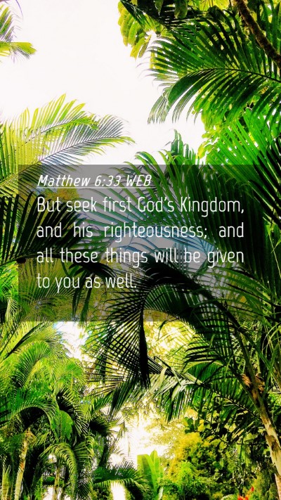 Picture 04 - Matthew 6:33 WEB Mobile Phone Wallpaper - But seek first God's Kingdom, and his - Mobile Bible Verse Wallpaper