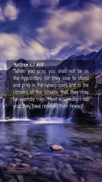 Picture 04 - Matthew 6:5 WEB Mobile Phone Wallpaper - 