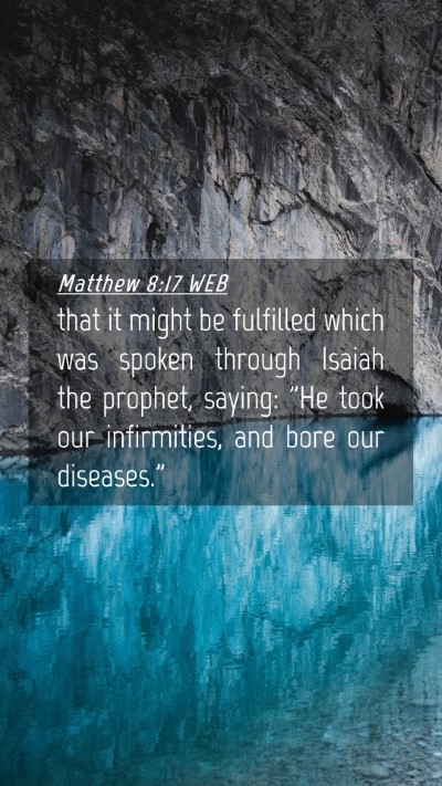 Picture 04 - Matthew 8:17 WEB Mobile Phone Wallpaper - that it might be fulfilled which was spoken - Mobile Bible Verse Wallpaper