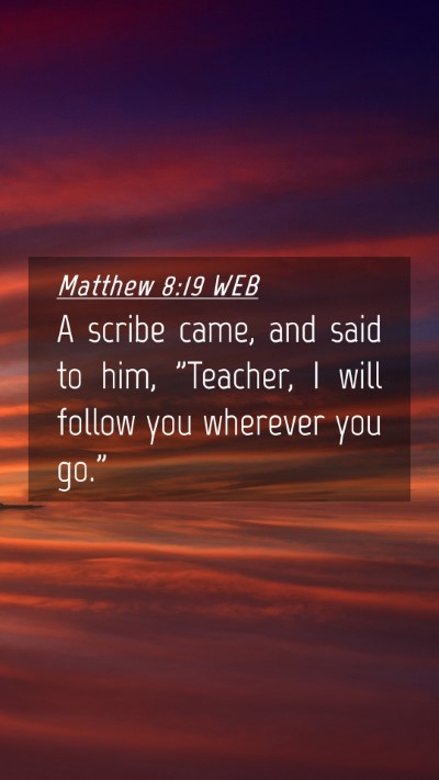 Picture 04 - Matthew 8:19 WEB Mobile Phone Wallpaper - A scribe came, and said to him, 