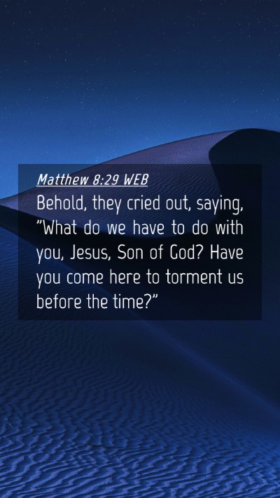 Picture 04 - Matthew 8:29 WEB Mobile Phone Wallpaper - Behold, they cried out, saying, 
