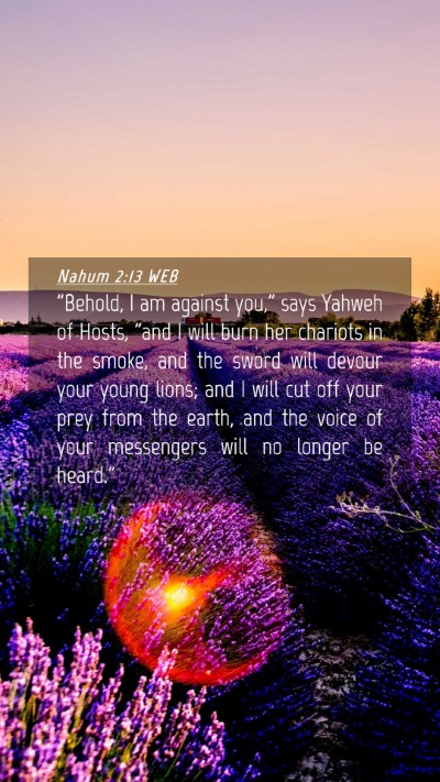 Picture 04 - Nahum 2:13 WEB Mobile Phone Wallpaper - 
