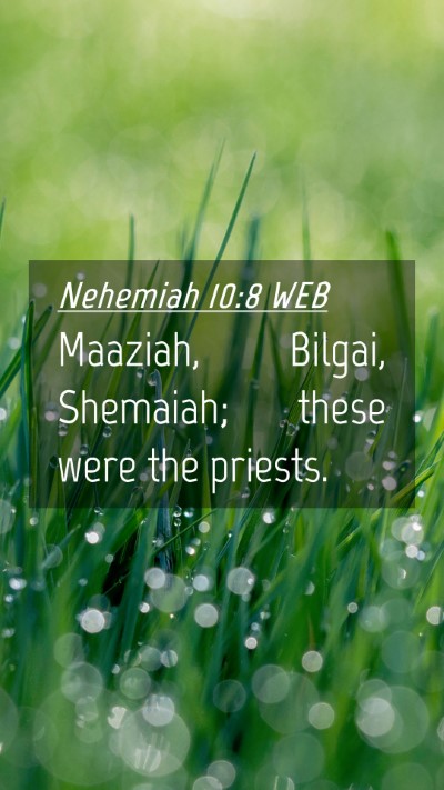 Picture 04 - Nehemiah 10:8 WEB Mobile Phone Wallpaper - Maaziah, Bilgai, Shemaiah; these were the - Mobile Bible Verse Wallpaper
